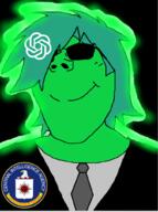 agency artificial_intelligence central_intelligence_agency chatgpt closed_mouth fed feds female glasses green_glowing greenn_glows openai robot smile soyjak subvariant:gapejak_female subvariant:terryjak trend:glowie variant:gapejak wholesome // 757x1017 // 543.4KB