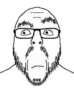 closed_mouth glasses soyjak stubble variant:flartson // 200x255 // 7.9KB
