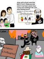 4soyjaks angry asian badge balding black_skin brown_eyes brown_hair brown_skin bug celtic_cross christianity city clenched_teeth clothes country cross crying fire flag glasses green_eyes gun hair hanging happy_merchant hat holding_object judaism kippah meta:tagme mexico mustache nas:happy_jewish nas:merchant negro open_mouth phone pink_skin purple_hair rope sign soyjak spider stubble subvariant:brunetto suicide text thick_lips tongue tranny variant:bernd variant:chudjak variant:gapejak variant:markiplier_soyjak white_nationalism white_skin yellow_eyes yellow_skin yellow_teeth // 720x960 // 349.0KB