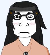 avengers blush glasses hair looking_at_you neutral subvariant:neutralplier transparent_background variant:markiplier_soyjak variant:soytan // 401x439 // 94.5KB