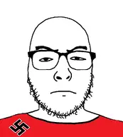 america_first closed_mouth dumb nazi_flag nazi_germany nazis nazism nuvariant retard soyjak swastika uncjak variant:uncjak white_background white_supremacist // 900x1000 // 105.6KB