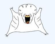 cryptid full_body mirrored monster no_eyes soyjak stubble variant:soyak yellow_teeth // 1400x1133 // 121.2KB