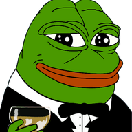 amphibian clothes frog green_skin looking_at_viewer looking_at_you meta:not_oc nas:pepe pepe_the_frog suit tuxedo wine_glass wink // 500x500 // 349.9KB