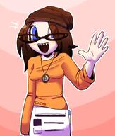 art artist:soyia_agent avengers drawing happy meta:tagme necklace sisa smile soylent_(cacao) tranny_artstyle variant:soytan waving // 1592x1880 // 220.8KB