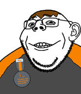 award brown_hair ear glasses looking_at_you smile soyjak stubble subvariant:gapealien variant:gapejak white_background // 718x832 // 169.8KB