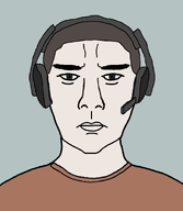 brown_hair front_facing grey_background grey_eyes headphones lips looking_at_you microphone orange_shirt pale_skin parasyte subvariant:chuzjak subvariant:chuzjak_front subvariant:kuzjak_front thick_eyebrows uragami_(parasyte) variant:chudjak variant:kuzjak white_skin wrinkles // 810x929 // 16.9KB
