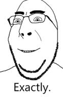agree closed_mouth exactly eyebrows glasses npc smile soyjak stubble subvariant:wholesome_soyjak variant:cobson variant:gapejak // 1080x1674 // 193.8KB