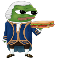 amphibian animal bread cheese clothes frog full_body green_skin hair hand lettuce lips meat nas nas:pepe pepe pepe_the_frog sandwich shoe subnas:apu tomato transparent_background white_hair // 2077x2160 // 2.1MB