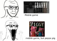 2soyjaks angry gaping_mouth glasses granny granny_(game) piggy raised_hands roblox stubble thing variant:soyak waow // 1021x745 // 420.7KB