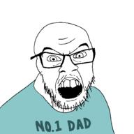 angry glasses mustache open_mouth soyjak stubble text tragedyjakking variant:feraljak // 1500x1500 // 79.0KB