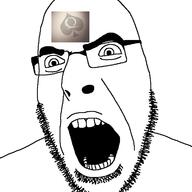 angry bbc glasses open_mouth queen_of_spades soyjak stubble variant:cobson // 721x720 // 34.9KB