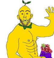 2soyjaks arm blowjob ear foodjak grape hand lemon open_mouth penis purple_skin series:fruiterz! soyjak stubble subvariant:blowjob_gapejak tlp variant:gapejak variant:nojak yellow_skin // 1000x1081 // 155.5KB
