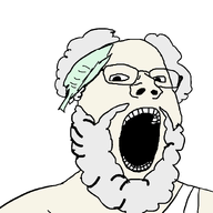 ancient beard chiton clothes glasses greece hair leaf open_mouth soyjak variant:gapejak white_hair // 1212x924 // 36.0KB