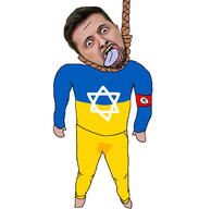 arm clothes flag full_body hair hand hanging judaism leg nazism oink open_mouth piss rope russo_ukrainian_war soyjak star_of_david stubble suicide swastika tongue ukraine variant:bernd volodymyr_zelenskyy white_skin yellow_teeth // 1768x1850 // 327.9KB
