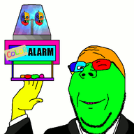 3soyjaks alarm animated arm baby clothes deformed ear glasses hand holding_object mustache necktie pointing police_light sign smile soyjak strobe stubble subvariant:jacobson subvariant:wholesome_soyjak suit text trend:colorjak variant:a24_slowburn_soyjak variant:gapejak wink // 1070x1172 // 300.4KB