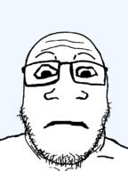 closed_mouth deformed distorted glasses neutral soyjak stubble subvariant:grinlook_poggers subvariant:neutralplier transparent_background variant:markiplier_soyjak // 600x800 // 33.9KB