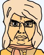 angry clothes coco_(ongezellig) female glasses hair ongezellig scarf soyjak subvariant:chudjak_front variant:chudjak // 466x575 // 25.6KB