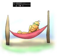 arm beach drawfag drawing drawn_background froot full_body glasses green_glasses hamock leg naked orange_skin request smile soyjak stem stubble subvariant:nucob variant:cobson // 1346x1308 // 497.4KB