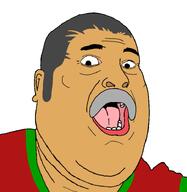 dark_gray_hair fat grey_mustache infinity_franchise jersey lisa_(game) lisa_the_pointless mustache open_mouth the_kent variant:fatjak // 714x732 // 62.1KB