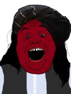 brown_skin clothes hat open_mouth soyjak taliban tranny variant:alicia // 591x782 // 97.2KB