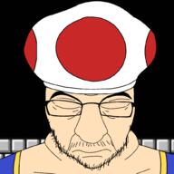 glasses meta:tagme soyjak stubble subvariant:shane toad_(mario) variant:feraljak // 1000x1000 // 141.4KB