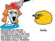 anime annoying_orange blood chad crying glasses knife lemon stubble variant:soyak vtuber // 977x729 // 155.6KB