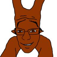 brown_eyes glasses smile soyjak squirreljak subvariant:feralsquirrel teeth trend:squirreljakking variant:feraljak // 1280x1280 // 156.3KB