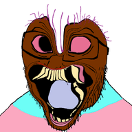 angry beard black_skin brown_troonjak deformed excited faggot glasses open_mouth purple_tongue stubble template tongue trannies transparent_background troon troonella variant:wolfjak yellow_teeth // 1000x1000 // 299.2KB