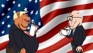 clothes coffee donald_trump election fat flag:united_states glasses hair joe_biden mutt old president side_profile soda stubble subvariant:euromutt subvariant:impish_amerimutt suit united_states variant:impish_soyak_ears variant:markiplier_soyjak // 1657x950 // 312.3KB