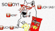 animal dank dank_meme deep_fried dog ear glasses great_meme_reset open_mouth sitting stubble variant:unknown // 800x450 // 468.1KB