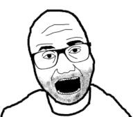 glasses open_mouth soyjak stubble variant:unknown // 817x714 // 81.5KB