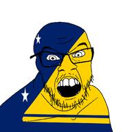 angry country flag flag:tokelau glasses jacksepticeye looking_at_you mustache open_mouth soyjak stubble teeth tokelau variant:feraljak youtube // 1500x1500 // 31.8KB