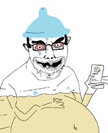 baby_bottle caca grotesque missing_teeth red_eyes subvariant:chudjak_front variant:chudjak white_skin