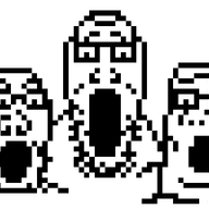 3soyjaks 8bit animated glasses open_mouth pixel_art pixelated redraw retro stretched_mouth stubble trend:soyjak_trio variant:gapejak variant:markiplier_soyjak variant:tony_soprano_soyjak // 1792x1280 // 362.4KB