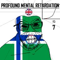 angry bald bell_curve black_eyes black_hole black_sclera british clenched_teeth closed_mouth country cracked_teeth drool ear flag flag:south_uist flag:united_kingdom glasses hair iq iq_bell_curve mustache nightmare_fuel no_pupils profound_mental_retardation retard scotland south_uist soyjak stubble text united_kingdom variant:feraljak wrinkles // 1024x1024 // 47.4KB