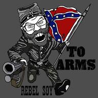 album_cover beard buttons confederate confederate_flag ear flag flag:confederate_states_of_america full_body glasses gun hand music rebel_son shoe to_arms variant:feraljak // 960x960 // 187.1KB