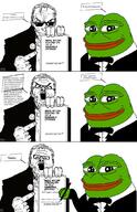 2soyjaks amphibian angry clothes comic frog glasses hand holding_object nas:pepe pepe_the_frog petition pointing postal postal_dude soyjak speech_bubble stubble suit sunglasses text v_(4chan) variant:a24_slowburn_soyjak video_game // 680x1054 // 586.9KB
