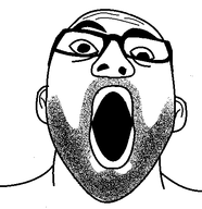 cirrusification glasses james_youniverse open_mouth series:fusionjaks soyjak stubble variant:a24_slowburn_soyjak variant:cirrus variant:hot_sauce // 454x468 // 16.1KB