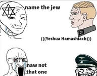 beard christianity crying glasses jesus judaism nazism nordic_chad open_mouth red_eyes schutzstaffel text trollface variant:soyak wojak // 495x386 // 26.8KB