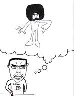 2soyjaks animated button closed_mouth dance disco disco_dance full_body glasses hair millions_must_die music mustache pun sound subvariant:chudjak_front text thought_bubble thundercat variant:chudjak video // 1024x1330, 55s // 10.7MB