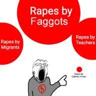 beard catholic christianity clothes cross faggot gay glasses grey_shirt hair migrants open_mouth pointing priest rape stubble teacher teeth variant:gapejak // 1200x1200 // 133.7KB