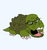 animal full_body get glasses open_mouth reptile series:animaljaks shell snapping_turtle stubble tail tripes turtle variant:feraljak // 1500x1600 // 33.6KB