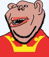 brown_skin clothes county crown ear flag flag:vestfold hair lips mutt norway open_mouth soyjak stubble subvariant:impish_amerimutt teeth transparent_background variant:impish_soyak_ears vestfold // 685x800 // 36.5KB