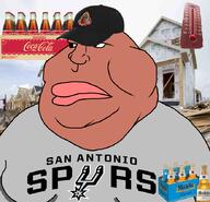 Mary beaner beer bottle brown_skin catholic catholicism coca_cola construction construction_worker latino mexican_coca-cola mexico modelo nba san_antonio_spurs san_antonio_texas shitskin soda soyjak spics texas text variant:meximutt // 882x849 // 489.3KB