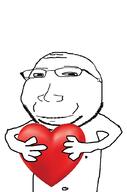 arm closed_mouth glasses hand heart holding_heart holding_object soyjak stubble subvariant:massjak variant:gapejak // 676x1021 // 122.7KB