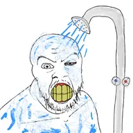 closed_mouth foam meta:tagme no_glasses shower stubble teeth variant:feraljak // 1228x1228 // 256.2KB