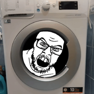 angry animated ext=gif glasses irl_background looking_at_you spinning stubble variant:feraljak washing_machine // 720x720 // 2.8MB