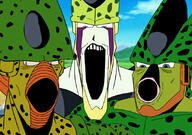 3soyjaks anime blue_eyes cell_(dragon_ball) dragon_ball dragon_ball_z open_mouth purple_eyes soy_parody soyjak stretched_mouth trend:soyjak_trio variant:gapejak variant:markiplier_soyjak variant:tony_soprano_soyjak // 828x581 // 168.7KB