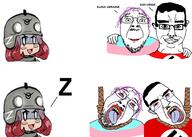 4soyjaks bloodshot_eyes buhanka_chan closed_mouth comic crying dead ear flag glasses hair hanging mustache oink open_mouth purple_hair rope russia russo_ukrainian_war smile soyjak stubble subvariant:chudjak_front subvariant:patrick suicide swastika text tongue tranny variant:bernd variant:chudjak yellow_teeth z_(russian_symbol) // 1774x1263 // 1.2MB