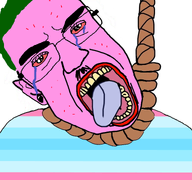 acne earpiece flag:ftm ftm green_hair hanging hrt lips mustache pink_skin pooner rope subvariant:patrick teeth_showing tongue tranny troon variant:chudjak // 768x719 // 247.0KB